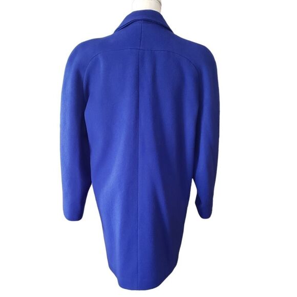 Braefair Vintage Royal Blue 💯% Pure Wool Coat Sz 9/10 ILGWU - Picture 4 of 14